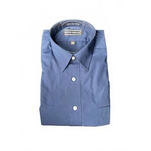 David Taylor NWT Blue Poly/Cotton Dress Shirt - 16.5 (34/35)